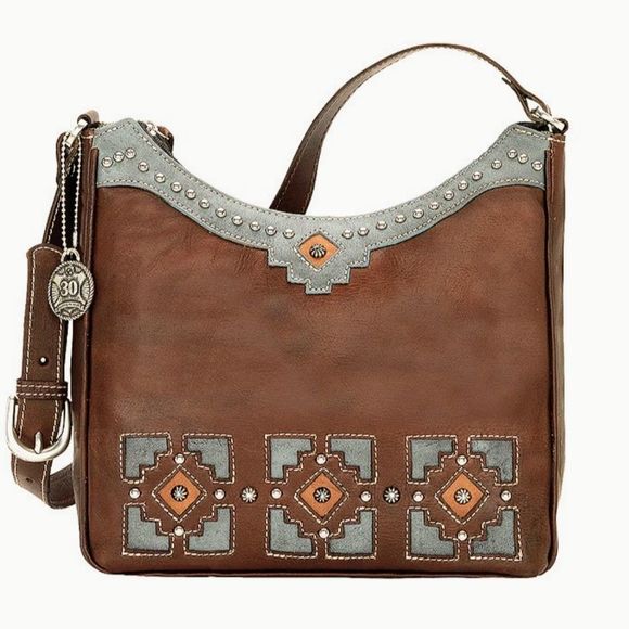 American West Handbags - AMERICAN WEST Annie's Secret Collection Leather Southwestern Shoulder Bag